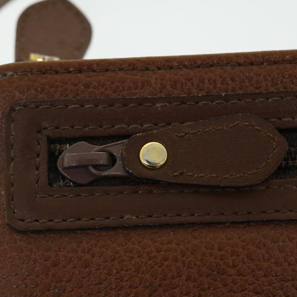 Burberrys Clutch Bag Leather Brown Auth 51663 - Picture 10 of 16